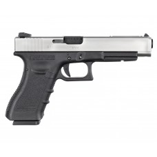 Страйкбольный пистолет WE Glock 34 Gen.3 (WE-G008A-SV, хром, Green Gas, GBB, 6 мм)