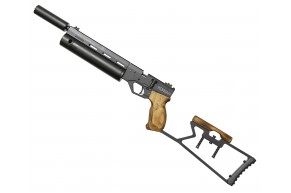 Пневматический пистолет KrugerGun Корсар 5.5 мм (дерево, 240 мм, редуктор, манометр, приклад, D42)