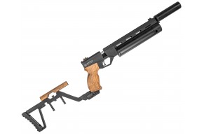 Пневматический пистолет KrugerGun Корсар 6.35 мм (240 мм, D42, прямоток, дерево, приклад, с манометром)