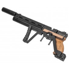 Пневматический пистолет KrugerGun Корсар 6.35 мм (240 мм, D32, прямоток, дерево, приклад, с манометром)