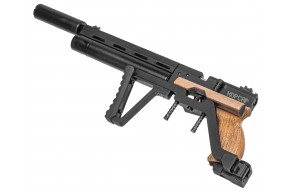 Пневматический пистолет KrugerGun Корсар 6.35 мм (240 мм, D32, прямоток, дерево, приклад, с манометром)