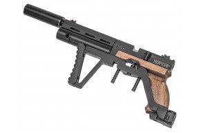 Пневматический пистолет KrugerGun Корсар 6.35 мм (180 мм, D32, прямоток, дерево, приклад, с манометром)