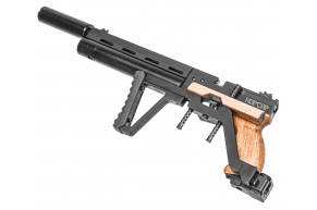 Пневматический пистолет KrugerGun Корсар 6.35 мм (240 мм, D32, редуктор, дерево, приклад, с манометром)