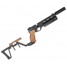Пневматический пистолет KrugerGun Корсар 6.35 мм (180 мм, D42, прямоток, дерево, приклад, с манометром)