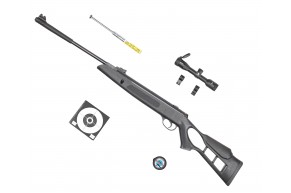 Пневматическая винтовка Hatsan Striker Edge Hunter Set 4.5 мм (прицел, кольца, газовая пружина, мишени, пули, подарочный набор)