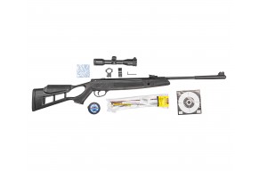 Пневматическая винтовка Hatsan Striker Edge Hunter Set 4.5 мм (прицел, кольца, газовая пружина, мишени, пули, подарочный набор)