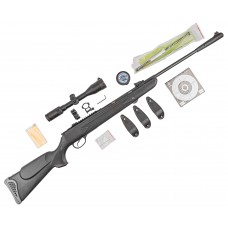 Пневматическая винтовка Hatsan 125 Hunter Set 4.5 мм (прицел, кольца, газовая пружина, мишени, пули, подарочный набор)