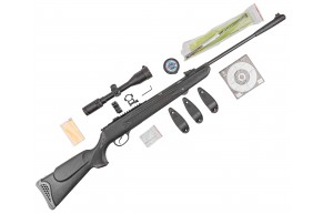 Пневматическая винтовка Hatsan 125 Hunter Set 4.5 мм (прицел, кольца, газовая пружина, мишени, пули, подарочный набор)