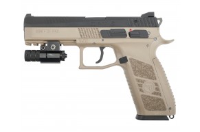 Страйкбольный пистолет KJW CZ P-09 (6 мм, Green Gas, GBB, Tan)