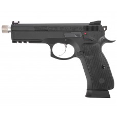 Страйкбольный пистолет KJW CZ-75 SP-01 Shadow TBC (6 мм, GBB, Green Gas, резьба)