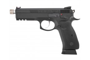 Страйкбольный пистолет KJW CZ-75 SP-01 Shadow TBC (6 мм, GBB, Green Gas, резьба)