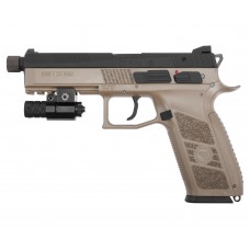 Страйкбольный пистолет KJW CZ P-09 TBC (6 мм, GBB, Green Gas, Tan, резьба)