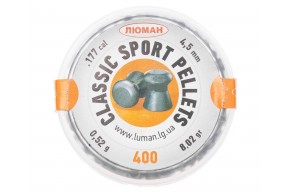 Пули пневматические Люман Classic Sport Pellets 4.5 мм (0.52 г, 400 шт)
