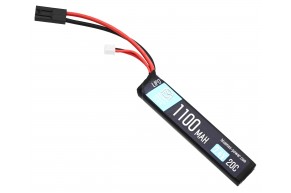 Аккумулятор BlueMax Li-Po 7.4V 1100mAh 20C Stick (10x21x102 мм, Mini Tamiya)
