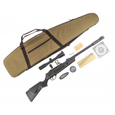 Пневматическая винтовка Hatsan Alpha Hunter Set-2 4.5 мм (прицел, кольца, чехол, газовая пружина, мишени, пули, подарочный набор)