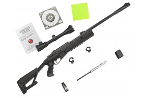 Пневматическая винтовка Hatsan Airtact Hunter Set №1 4.5 мм (прицел, кольца, газовая пружина, мишени, пули, подарочный набор, 3 Дж)