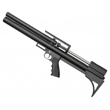 Пневматическая винтовка Dobermann Alfa Bull-Pup 6.35 мм (450 мм, пластик, редуктор, полигональные нарезы, передний взвод)