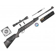 Пневматическая винтовка Hatsan Striker 1000S Hunter Set №1 4.5 мм (прицел, кольца, газовая пружина, мишени, пули, набор для чистки, 3 Дж, подарочный набор)