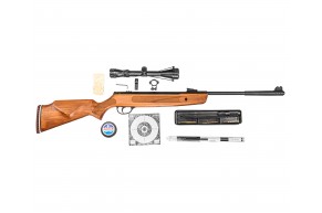 Пневматическая винтовка Hatsan Striker 1000X Hunter Set №1 4.5 мм (прицел, кольца, газовая пружина, мишени, пули, набор для чистки, 3 Дж, подарочный набор)