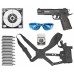 Пневматический пистолет Stalker S1911G Hunter Set №3 4.5 мм (Colt 1911, 10 баллонов, 500 шаров, очки, 50 мишеней, кобура, подарочный набор)