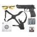 Пневматический пистолет Stalker S92PL 2 Hunter Set №3 4.5 мм (Beretta M92, 10 баллонов, 500 шаров, 50 мишеней, очки, кобура, подарочный набор)