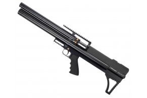 Пневматическая винтовка Dobermann Alfa Bull-Pup 4.5 мм (450 мм, пластик, редуктор, полигональные нарезы, передний взвод)