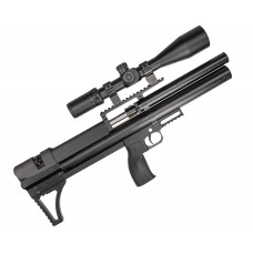 Пневматическая винтовка Dobermann Alfa Bull-Pup 4.5 мм (350 мм, пластик, редуктор, полигональные нарезы, передний взвод)