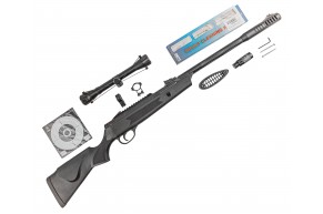 Пневматическая винтовка Hatsan Alpha Hunter Set №3 4.5 мм (прицел, кольца, набор для чистки, мишени, пули, подарочный набор)