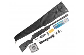 Пневматическая винтовка Hatsan Alpha Hunter Set №4 4.5 мм (прицел, кольца, чехол, набор для чистки, мишени, пули, подарочный набор)