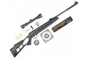Пневматическая винтовка Hatsan Striker Edge Hunter Set №3 4.5 мм (прицел, кольца, набор для чистки, мишени, пули, подарочный набор)