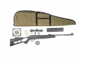 Пневматическая винтовка Hatsan Striker Edge Hunter Set №4 4.5 мм (прицел, кольца, чехол, набор для чистки, мишени, пули, подарочный набор)