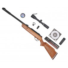 Пневматическая винтовка Hatsan Alpha W Hunter Set №3 4.5 мм (прицел, кольца, набор для чистки, мишени, пули, подарочный набор)