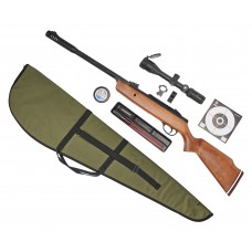 Пневматическая винтовка Hatsan Alpha W Hunter Set №4 4.5 мм (прицел, кольца, чехол, набор для чистки, мишени, пули, подарочный набор)