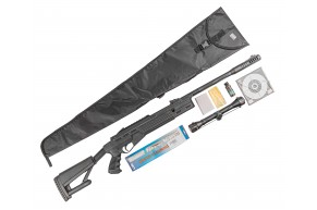 Пневматическая винтовка Hatsan Airtact Hunter Set №4 4.5 мм (прицел, кольца, чехол, набор для чистки, мишени, пули, подарочный набор)