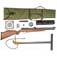 Пневматическая винтовка Black Strike B022 Hunter Set №1 4.5 мм (насос, чехол, модератор, набор для чистки, мишени, пули, подарочный набор)