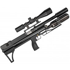 Пневматическая винтовка Dobermann Alfa Bull-Pup 6.35 мм (450 мм, редуктор, стандарт, модератор 44 мм, колба, передний взвод)