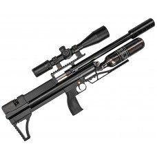 Пневматическая винтовка Dobermann Alfa Bull-Pup 6.35 мм (550 мм, редуктор, стандарт, модератор 44 мм, колба, передний взвод)