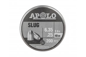 Пули пневматические Apolo Slug 6.35 мм (200 шт, 2.6 гр)
