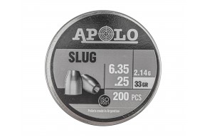 Пули пневматические Apolo Slug 6.35 мм (200 шт, 2.14 гр)