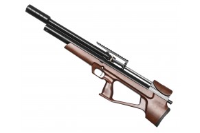 Пневматическая винтовка Dobermann Alfa Bull-Pup 6.35 мм (550 мм, прямоток, под полнотел, модератор 44 мм, передний взвод, дерево)