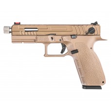 Страйкбольный пистолет KJW KP-13F (TBC, full auto, Green Gas, Tan)