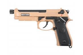 Страйкбольный пистолет KJW Beretta M9A1 (TBC, CO2, GBB, Tan)