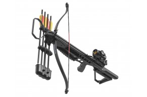Рекурсивный арбалет Man Kung XB21 (стрелы, натяжитель, прицел, ремень, кивер, черный)