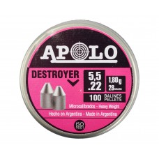 Пули пневматические Apolo Destroyer 5.5 мм (100 шт, 1.8 грамм)