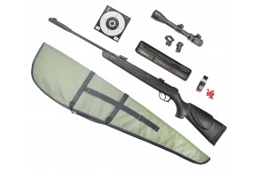 Пневматическая винтовка Kral Vega V-01 Hunter Set №4 6.35 мм (прицел, кольца, набор для чистки, мишени, пули, чехол, подарочный набор)