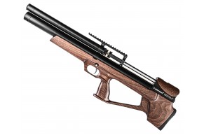 Пневматическая винтовка Dobermann Alfa Bull-Pup 6.35 мм (450 мм, полигональные нарезы, передний взвод, дерево, редуктор)