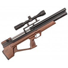 Пневматическая винтовка Dobermann Alfa Bull-Pup 6.35 мм (450 мм, полигональные нарезы, передний взвод, дерево, редуктор)