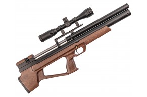 Пневматическая винтовка Dobermann Alfa Bull-Pup 6.35 мм (450 мм, полигональные нарезы, передний взвод, дерево, редуктор)