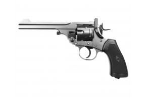 Пневматический револьвер Borner WS 4.5 мм (Webley Scott, silver, пулевой)