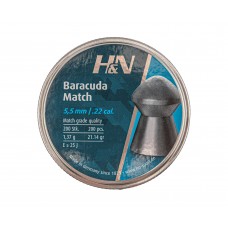 Пули пневматические H&N Baracuda Match 5.5 мм (200 шт, 1.37 г)